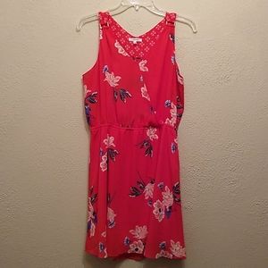 Navy,coral dress
